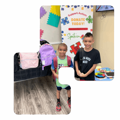spectrum cares back to school event - two boys