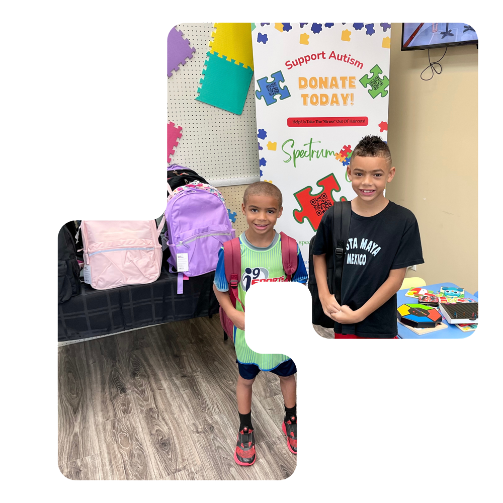 spectrum cares back to school event - two boys
